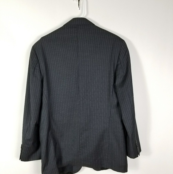 Chaps mens suit size 41R 100% wool dark gray - Picture 3 of 6